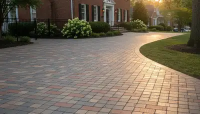 Interlocking paver driveway installation in St Louis, MO by Chop Chop Landscaping