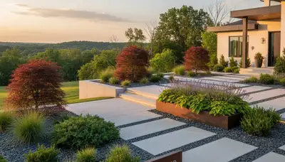 Landscaping crew serving St. Louis, MO with professional lawn care and yard maintenance services