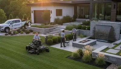Landscaping crew serving St. Louis, MO for lawn care and property maintenance