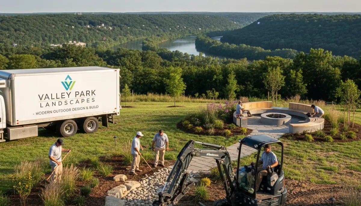 Landscaping crew provides lawn care services in St. Louis, MO